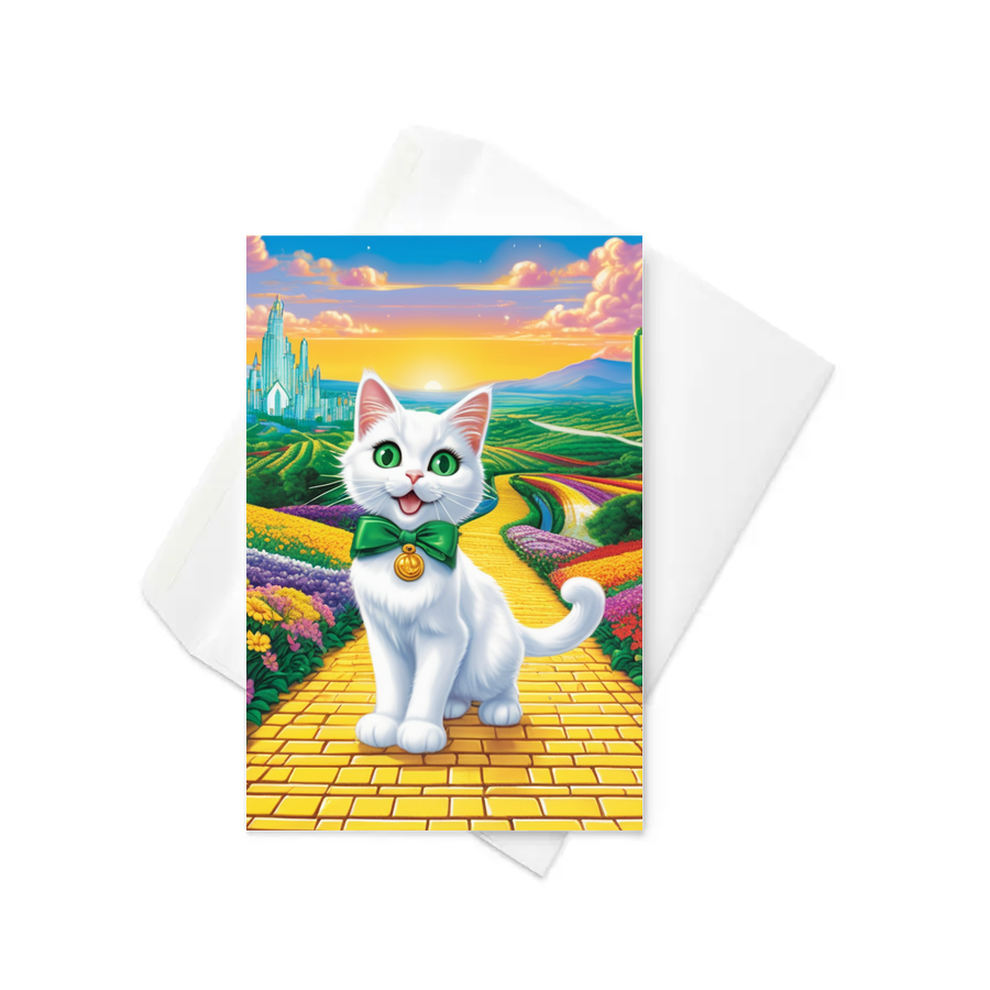 PugMug Custom White Companion Cat Greeting Card