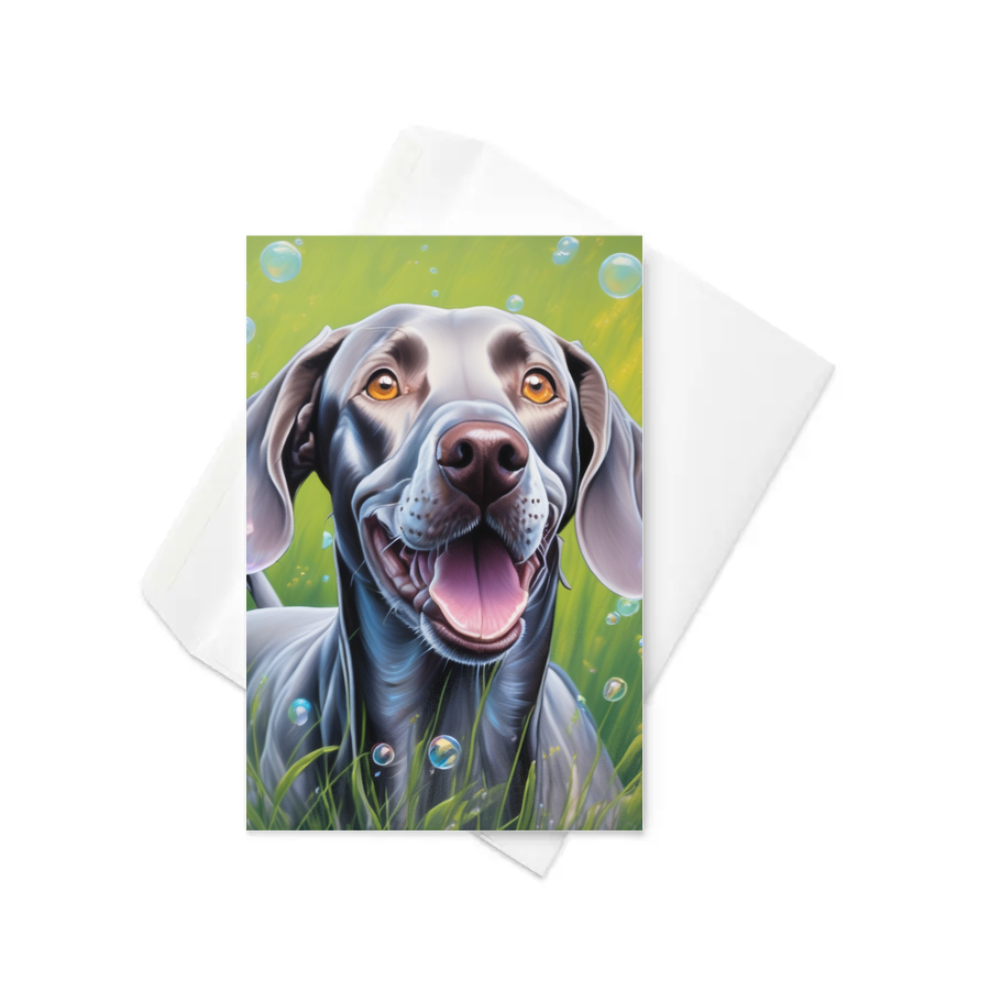 PugMug Custom Weimaraner Greeting Card