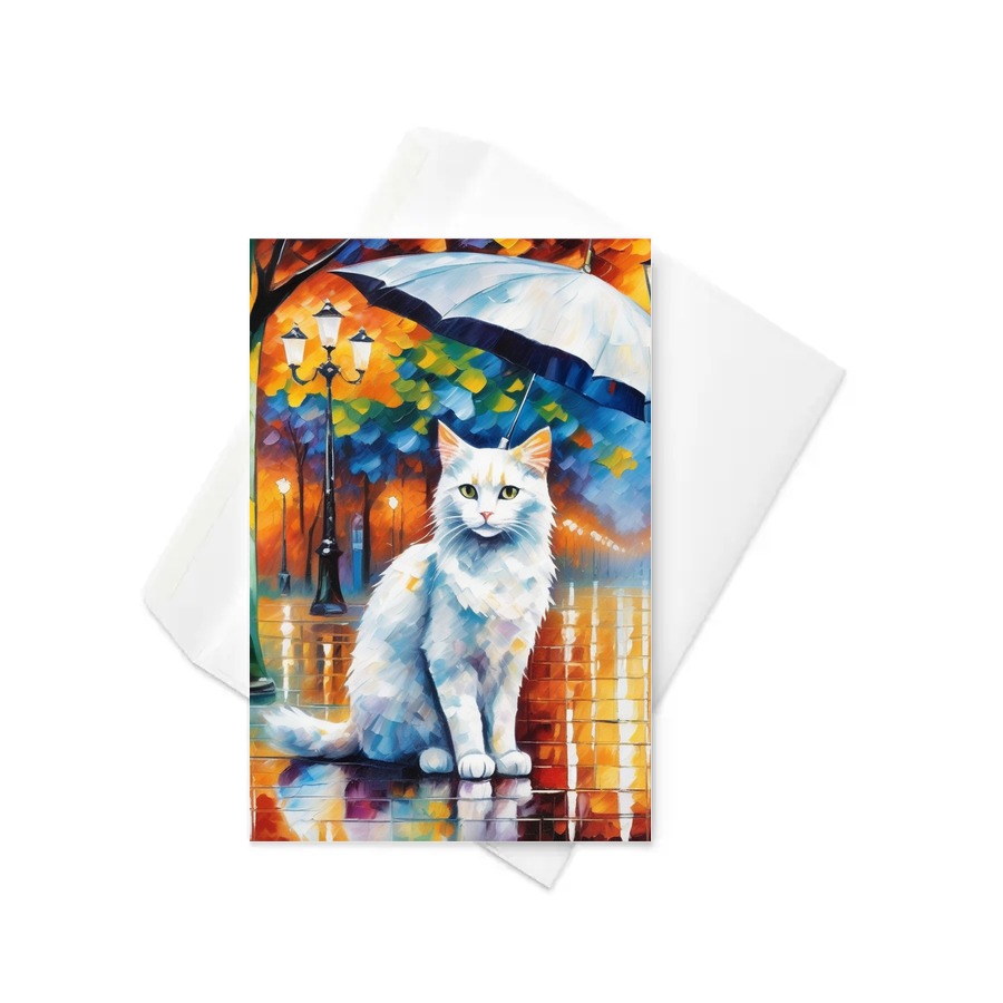 PugMug Custom White Companion Cat Greeting Card