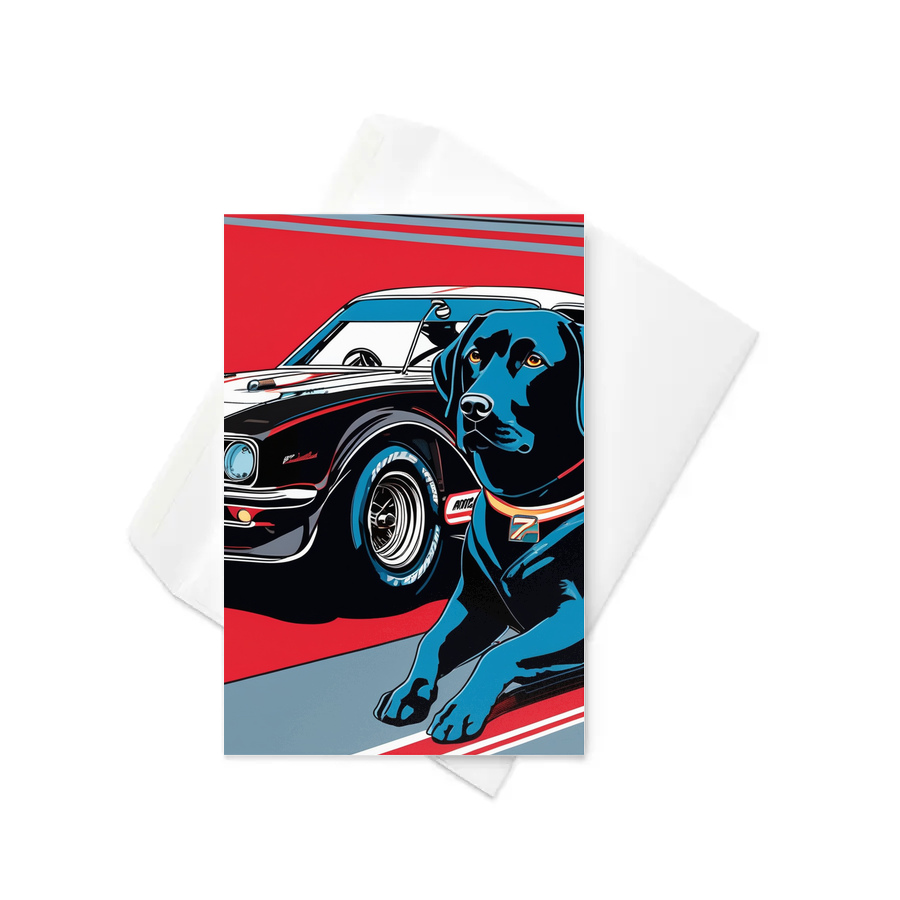 PugMug Custom Black Labrador Retriever Greeting Card