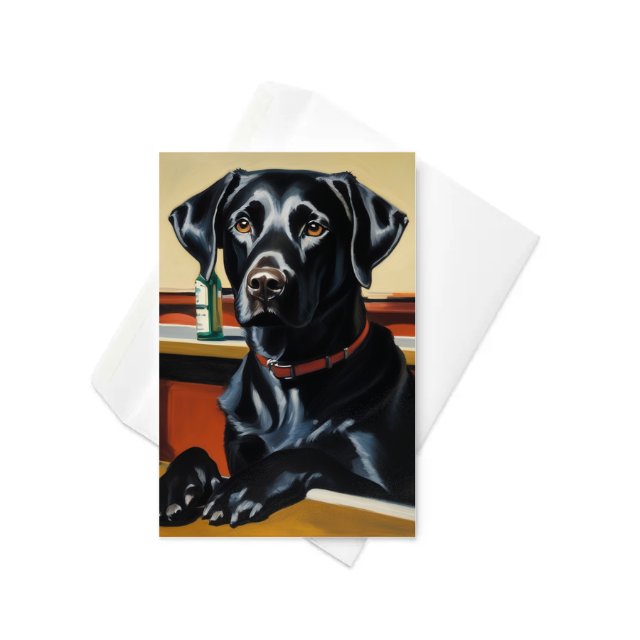 PugMug Custom Black Labrador Retriever Greeting Card