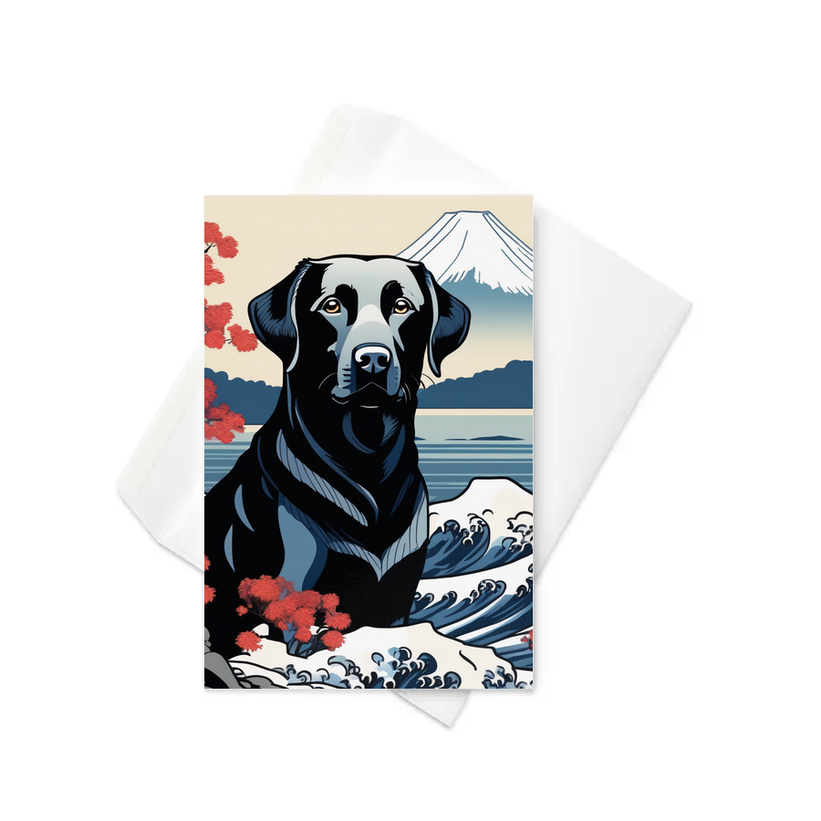 PugMug Custom Black Labrador Retriever Greeting Card