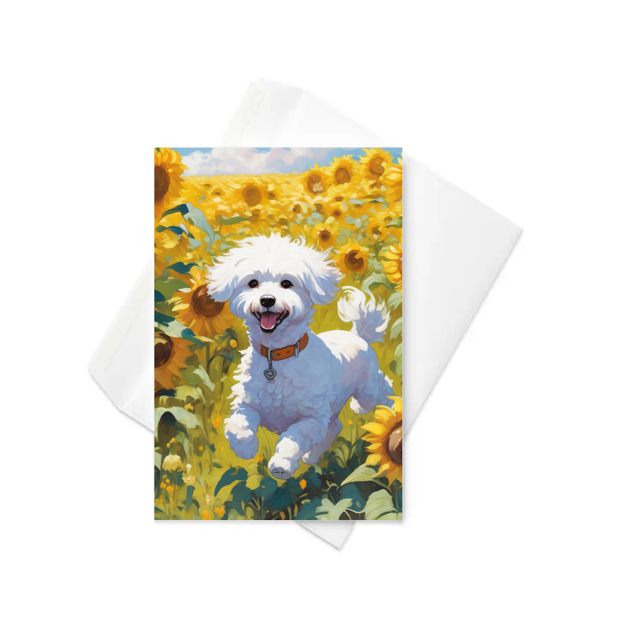 PugMug Custom Bichons Frise Greeting Card
