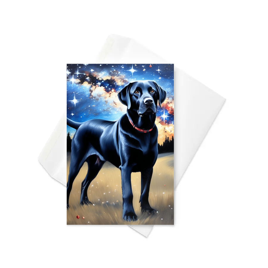 PugMug Custom Black Labrador Retriever Greeting Card