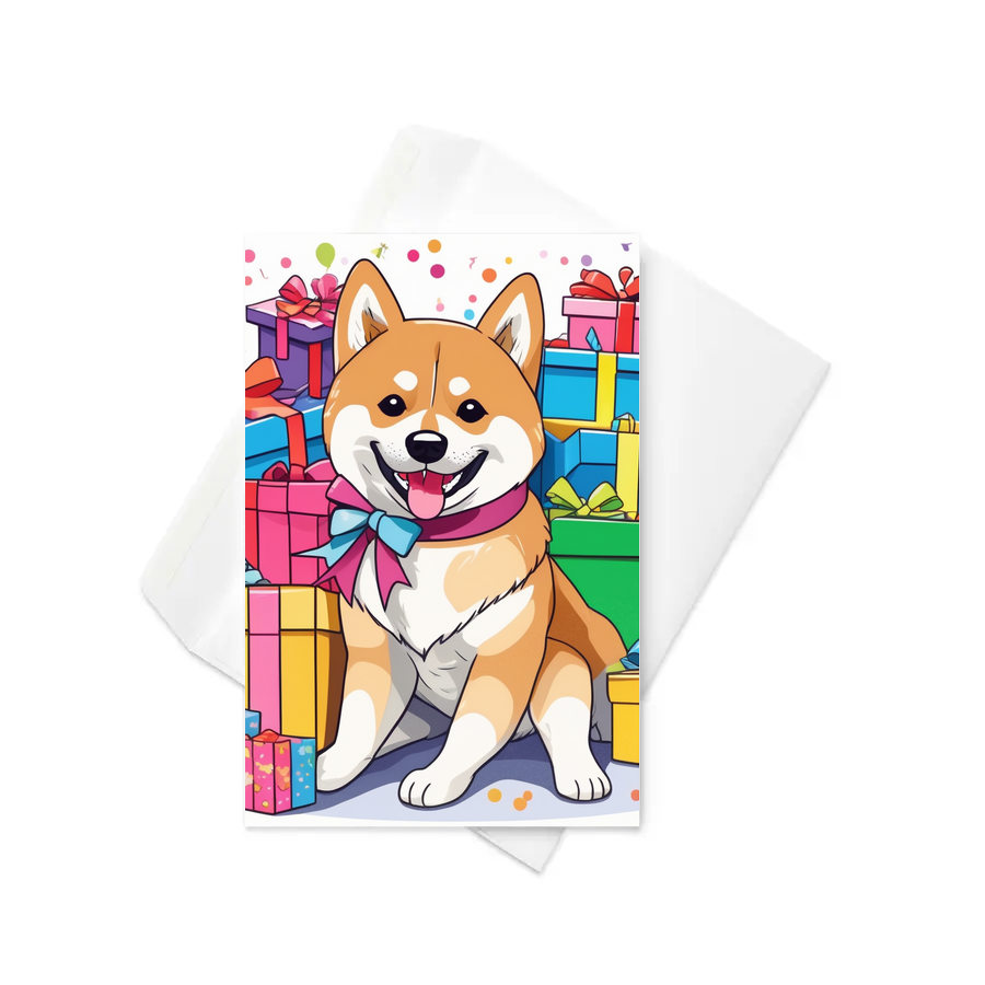 PugMug Custom Shiba Inu Greeting Card