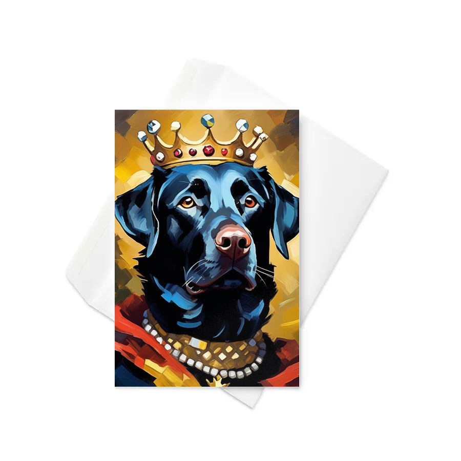 PugMug Custom Black Labrador Retriever Greeting Card