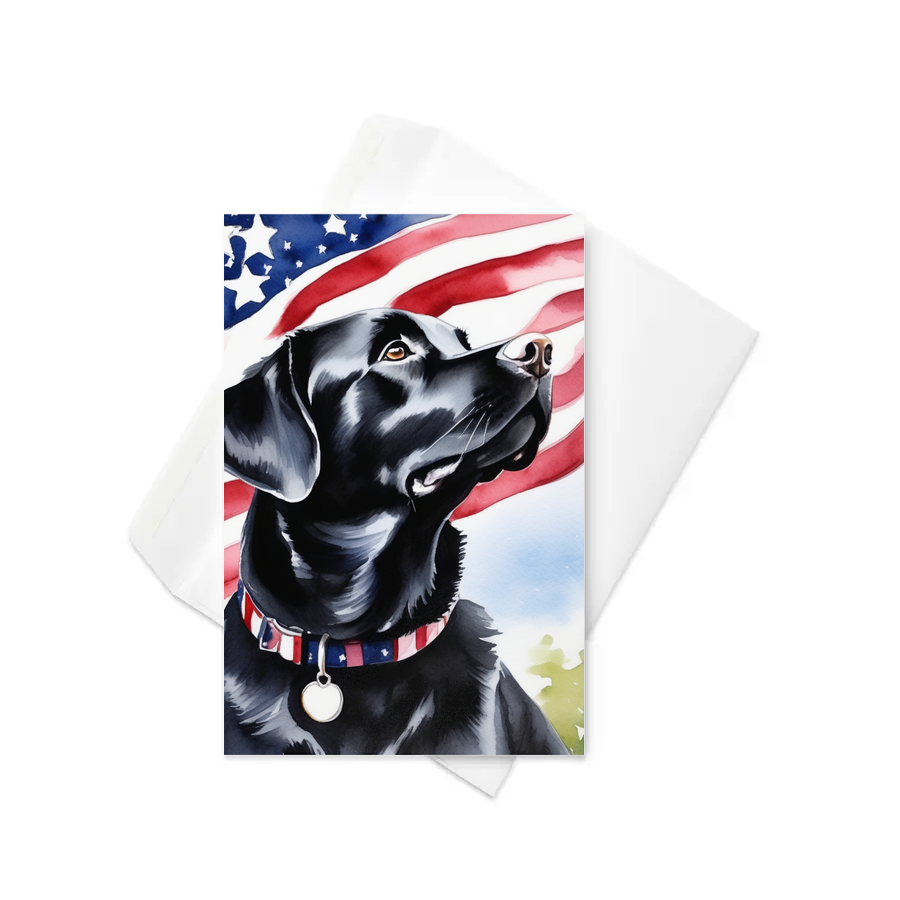 PugMug Custom Black Labrador Retriever Greeting Card