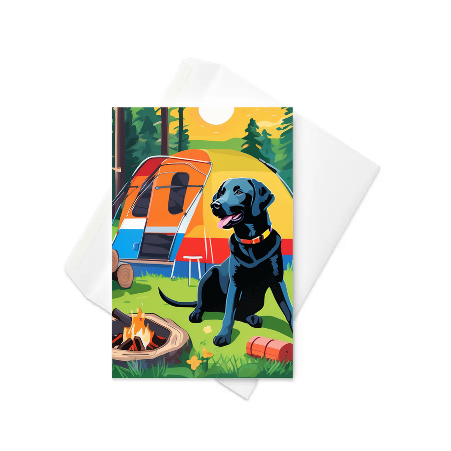 PugMug Custom Black Labrador Retriever Greeting Card