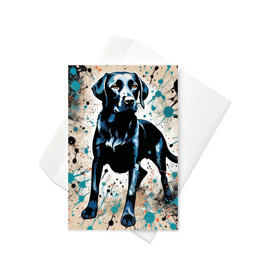 PugMug Custom Black Labrador Retriever Greeting Card