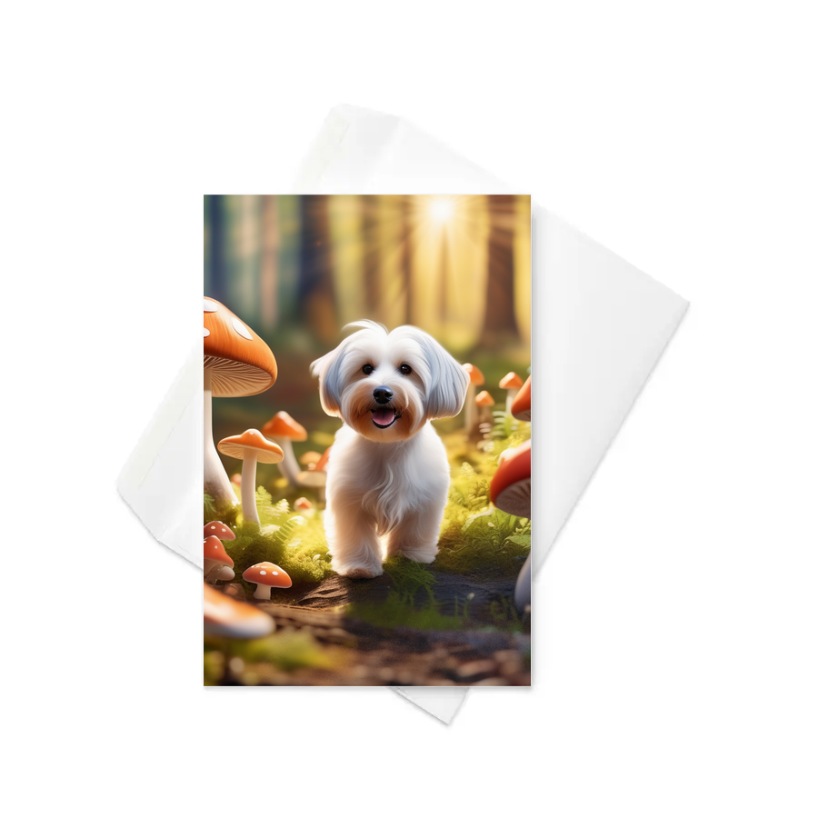 PugMug Custom Tan Havanese Dog Greeting Card