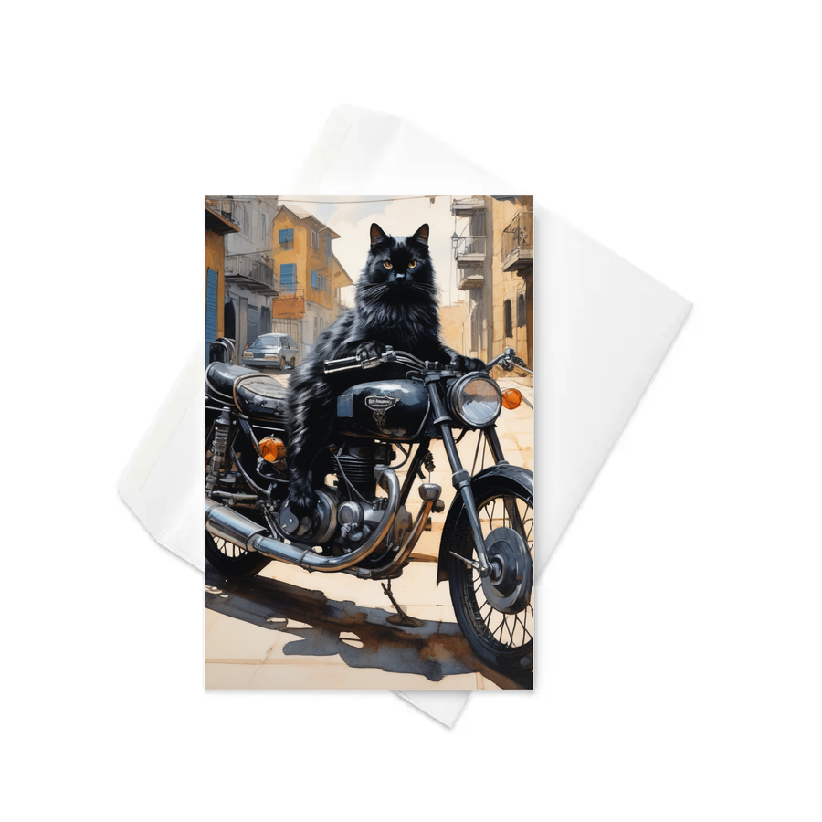 PugMug Custom Black Ragdoll Cat Greeting Card