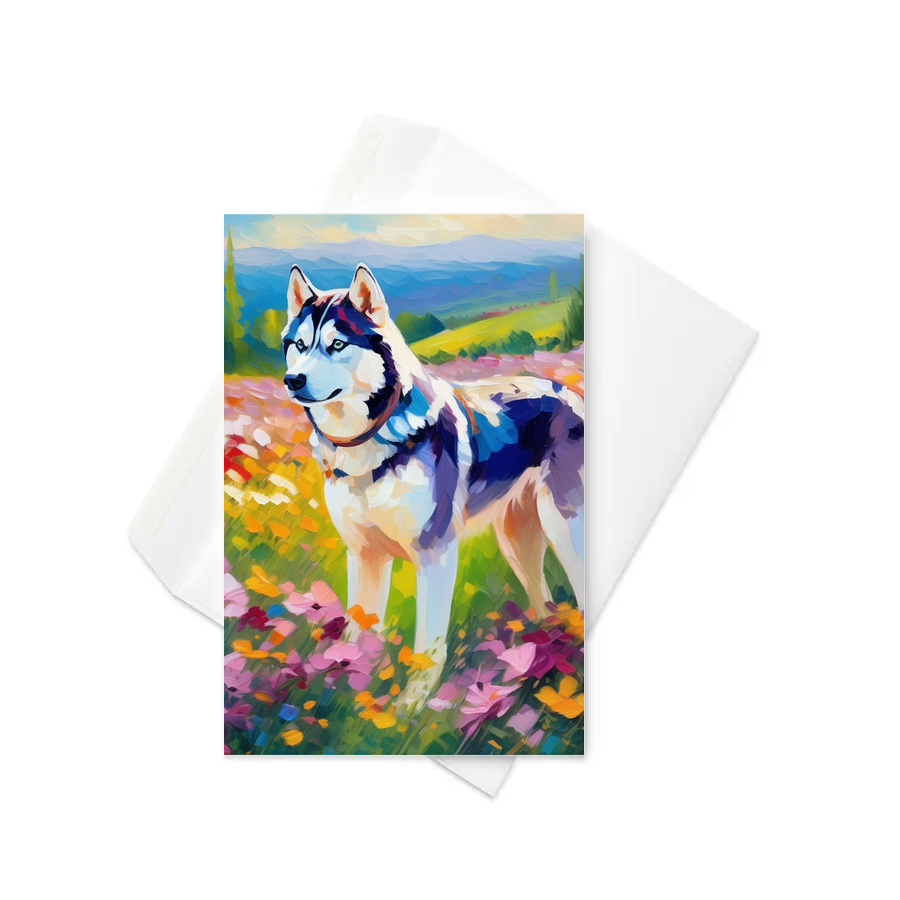PugMug Custom Siberian Husky Greeting Card