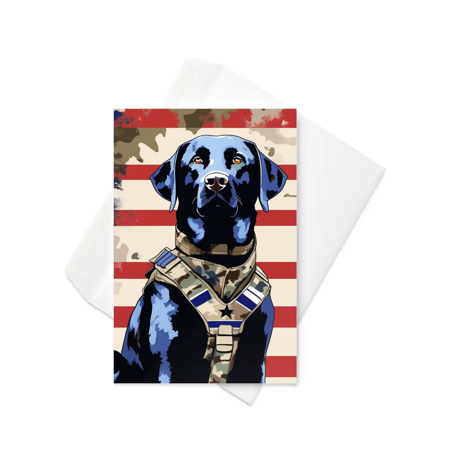 PugMug Custom Black Labrador Retriever Greeting Card