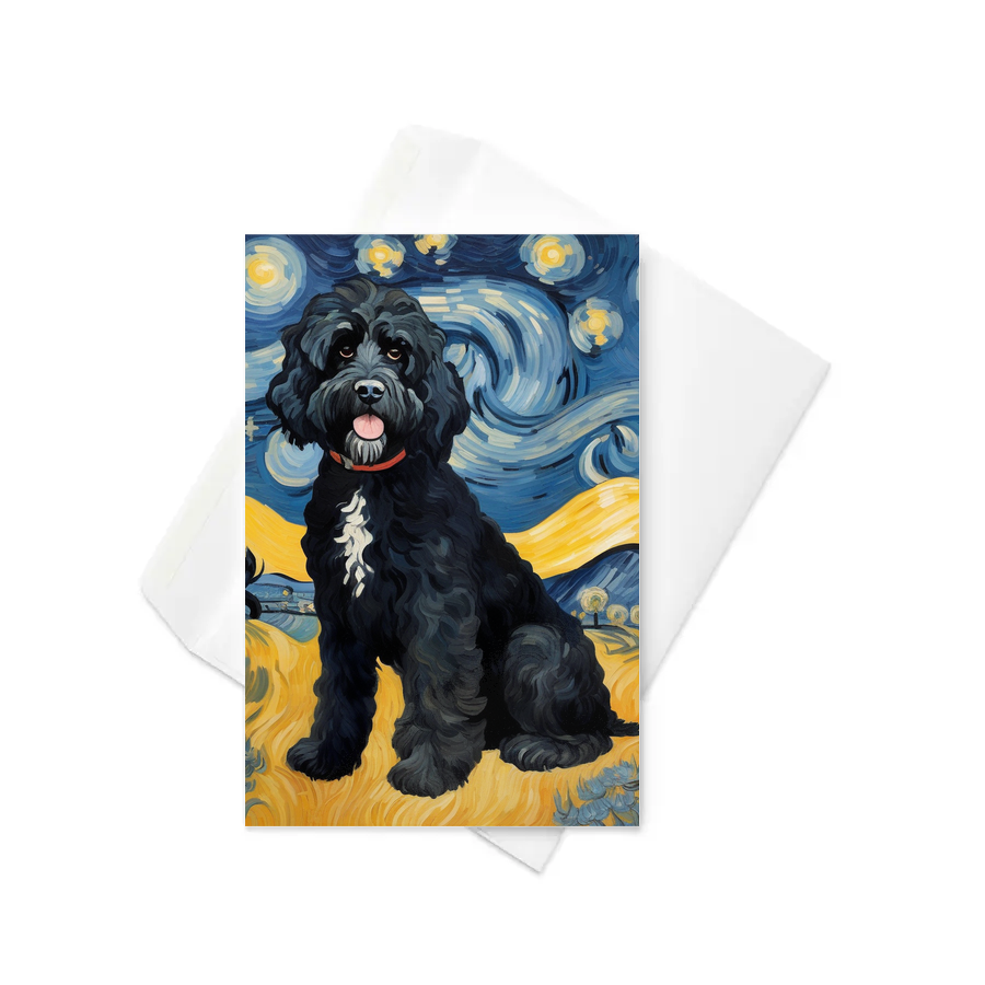 PugMug Custom Portuguese Water Dog Greeting Card