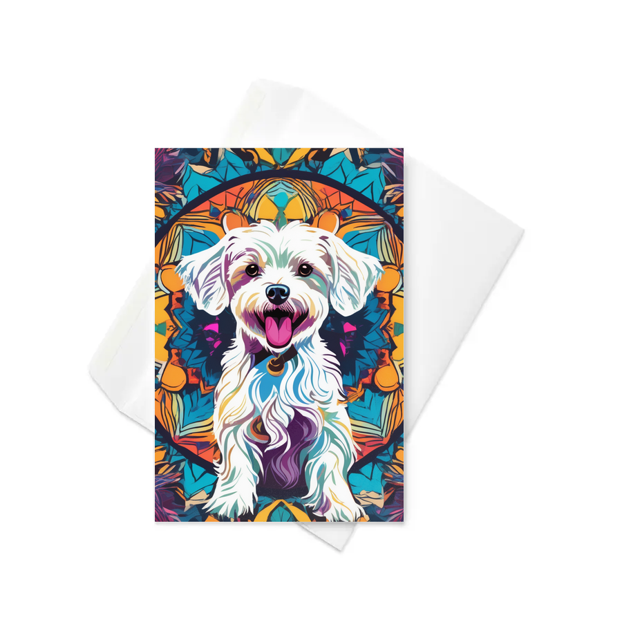PugMug Custom Maltese Dog Greeting Card
