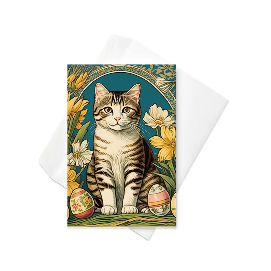 PugMug Custom Tabby Scottish Fold Cat Greeting Card