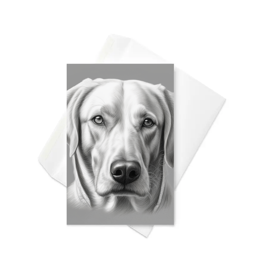 PugMug Custom White Labrador Retriever Greeting Card