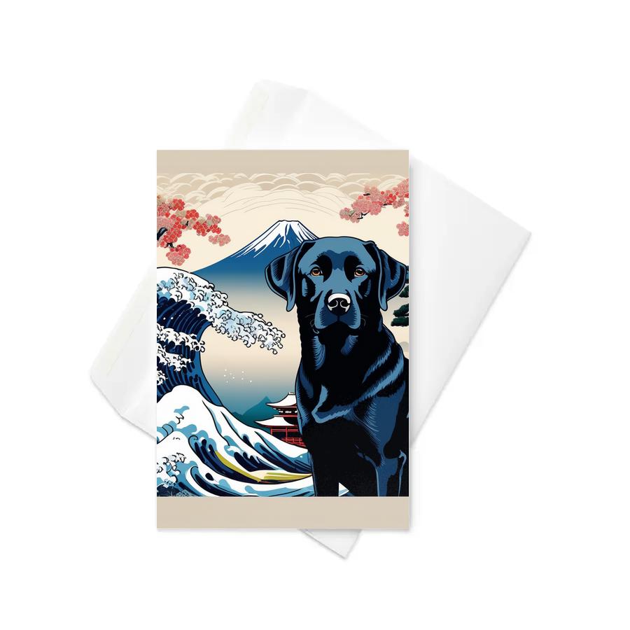 PugMug Custom Black Labrador Retriever Greeting Card