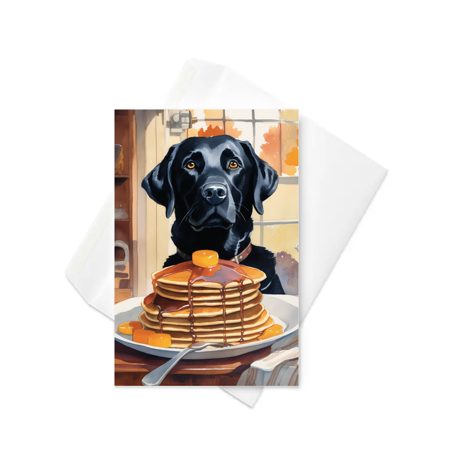 PugMug Custom Black Labrador Retriever Greeting Card