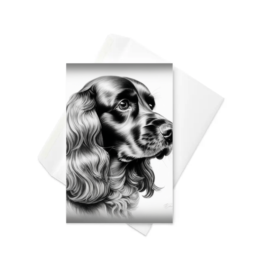 PugMug Custom Cocker Spaniel Greeting Card