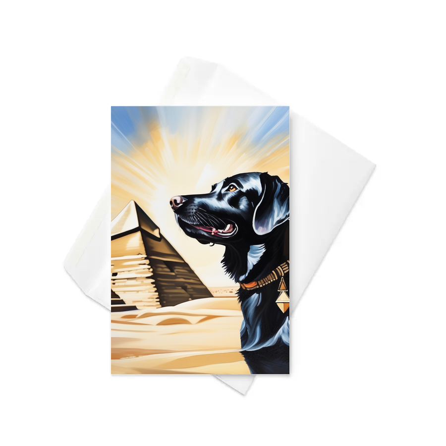 PugMug Custom Black Labrador Retriever Greeting Card