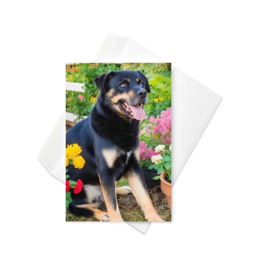 PugMug Custom Blue Greeting Card