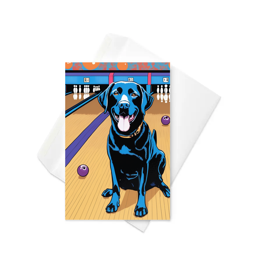 PugMug Custom Black Labrador Retriever Greeting Card