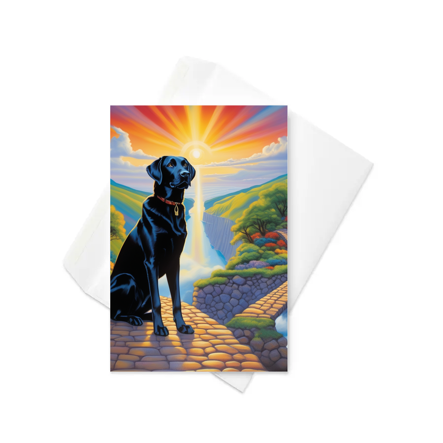 PugMug Custom Black Labrador Retriever Greeting Card