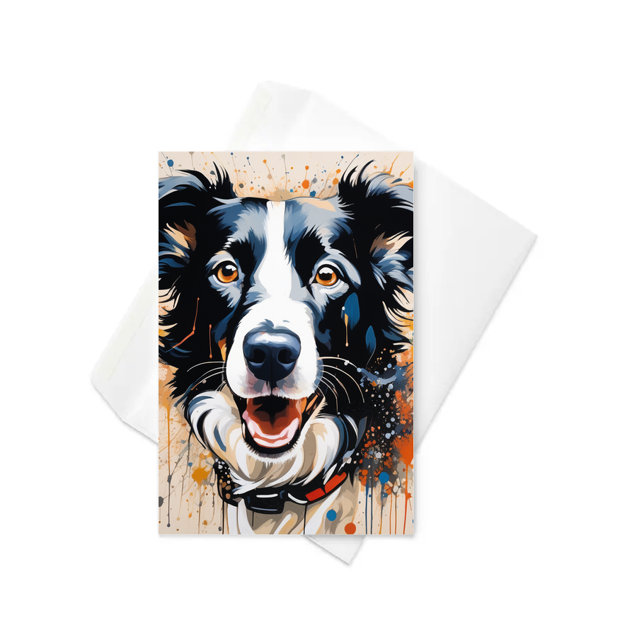 PugMug Custom Border Collie Greeting Card
