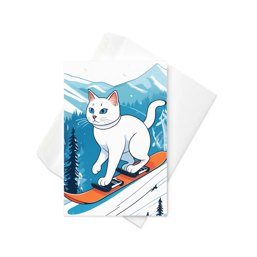 PugMug Custom White Companion Cat Greeting Card