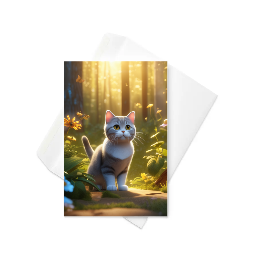 PugMug Custom Tabby British Shorthair Cat Greeting Card