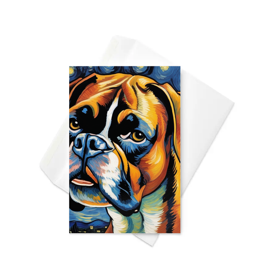 PugMug Custom Boxer Dog Greeting Card