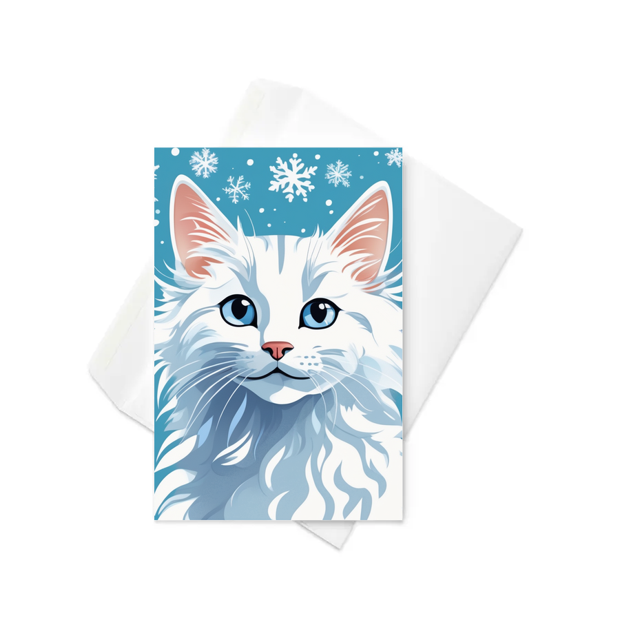 PugMug Custom White Companion Cat Greeting Card