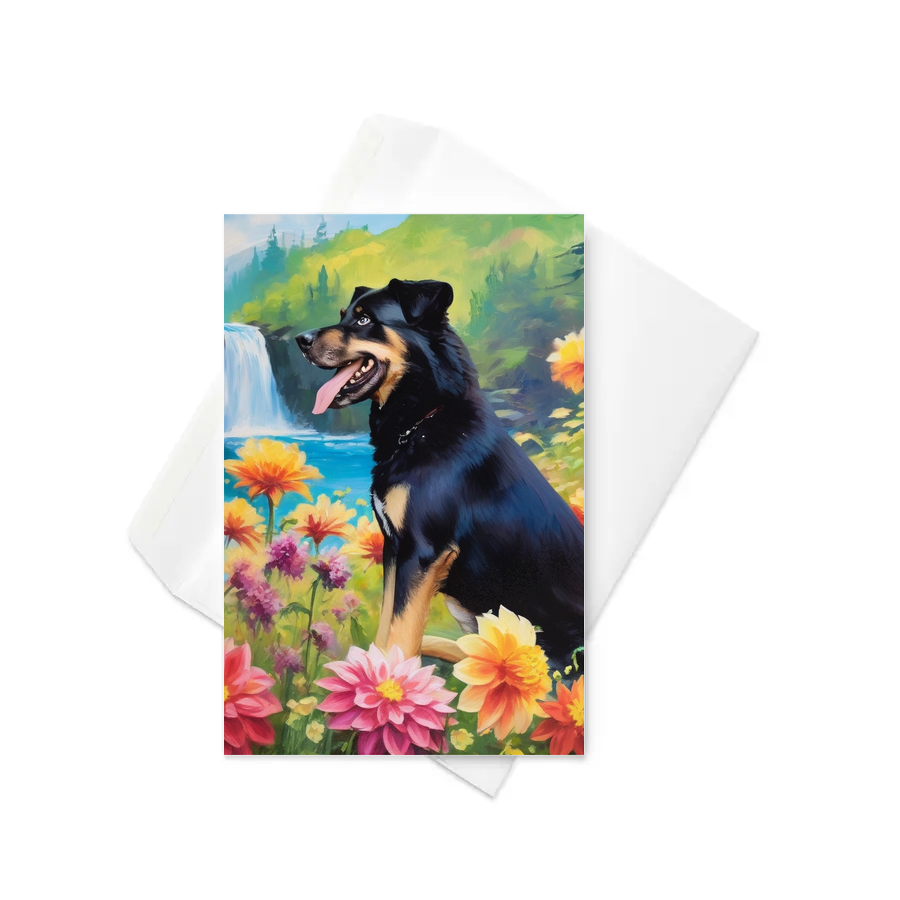 PugMug Custom Blue Greeting Card