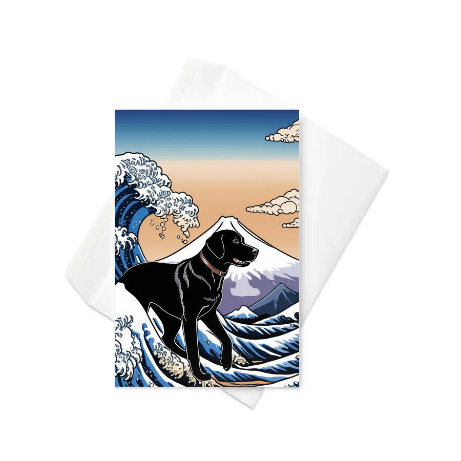 PugMug Custom Black Labrador Retriever Greeting Card
