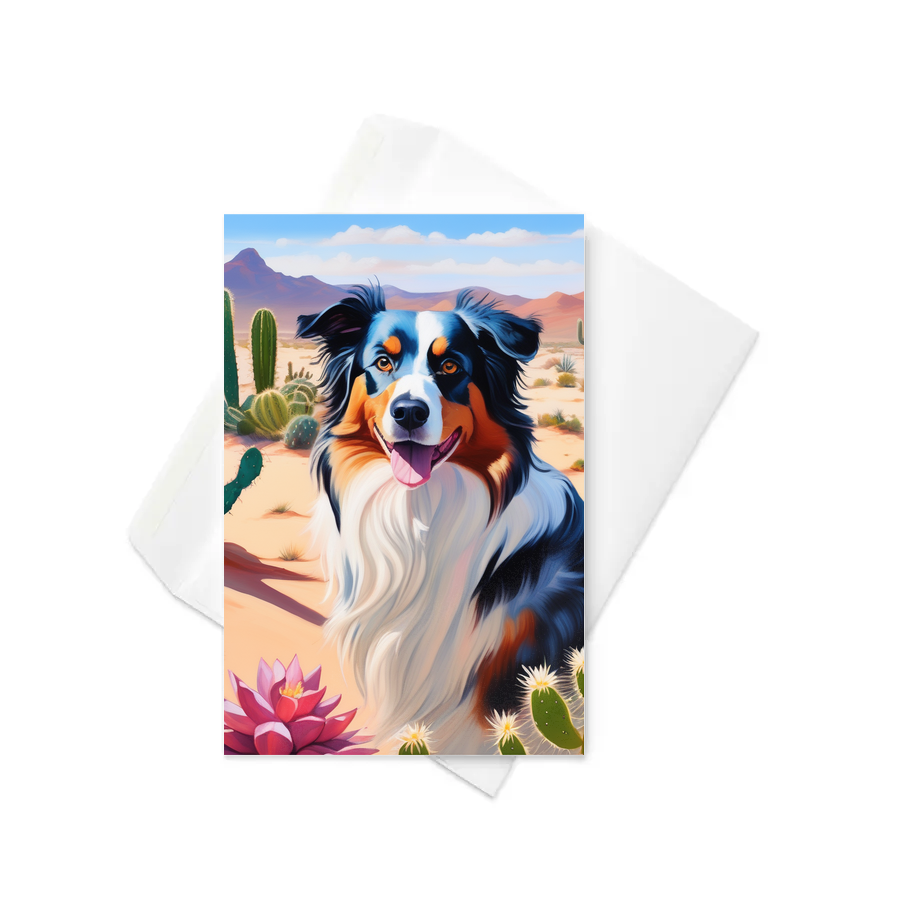 PugMug Custom Miniature American Shepherd Greeting Card