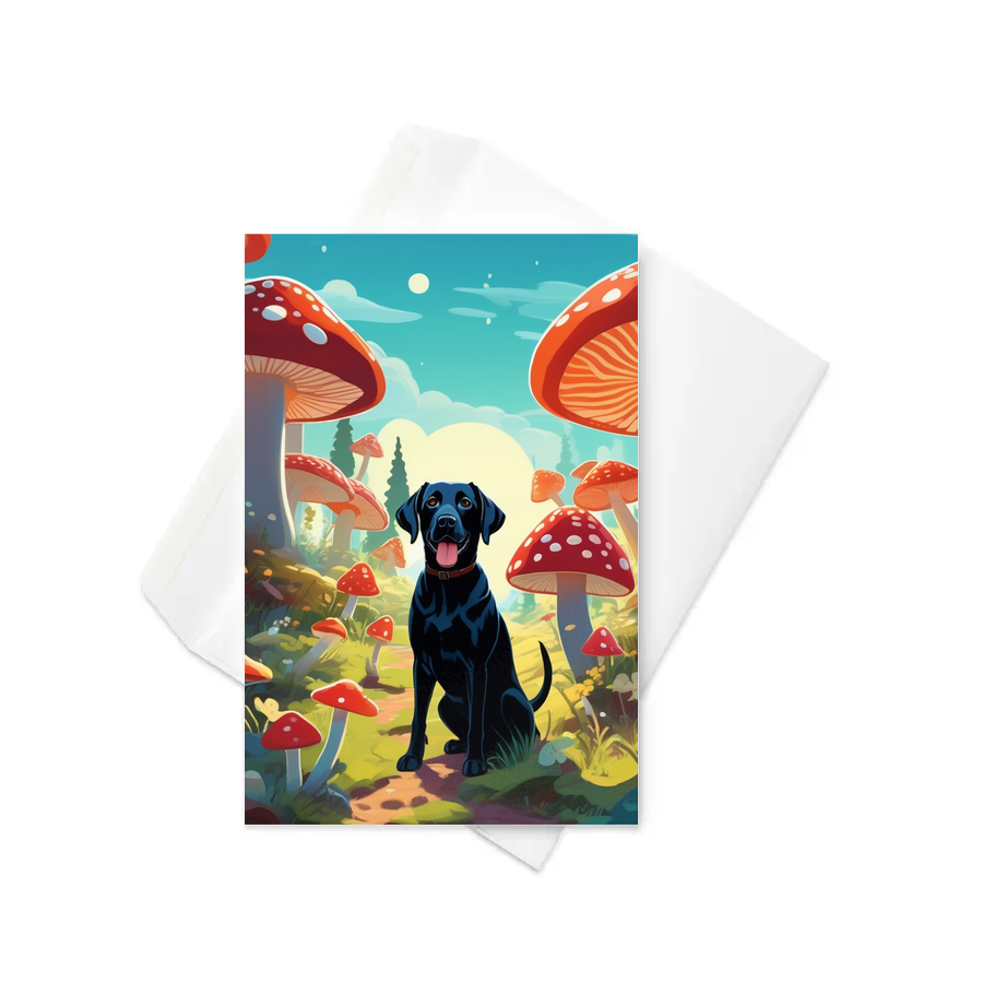 PugMug Custom Black Labrador Retriever Greeting Card