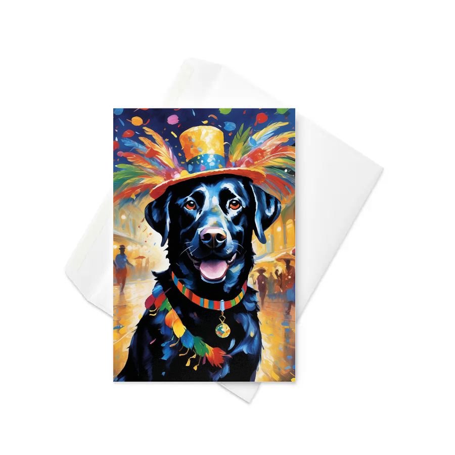 PugMug Custom Black Labrador Retriever Greeting Card