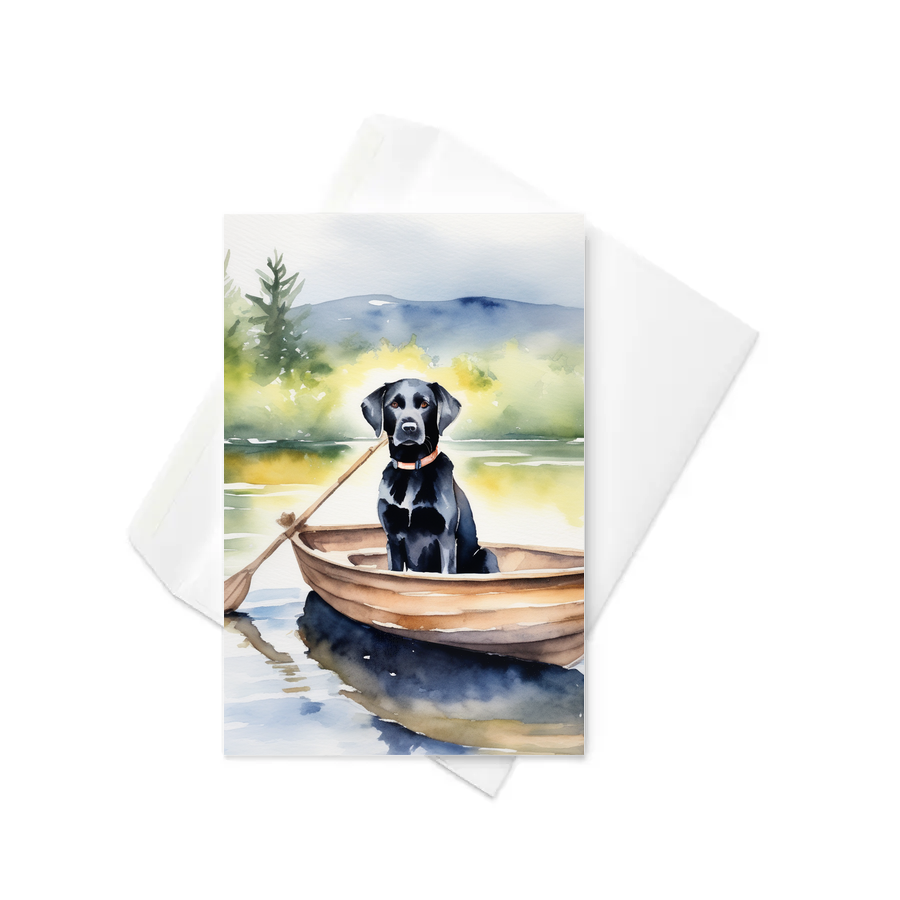 PugMug Custom Black Labrador Retriever Greeting Card
