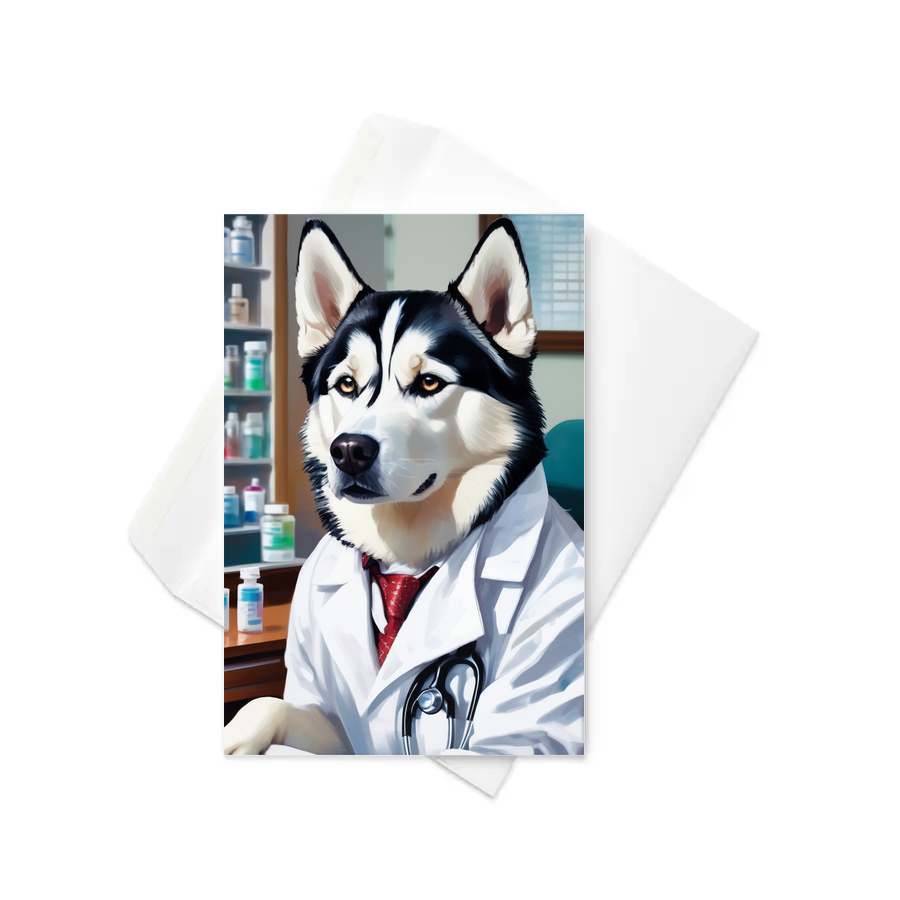 PugMug Custom Siberian Husky Greeting Card