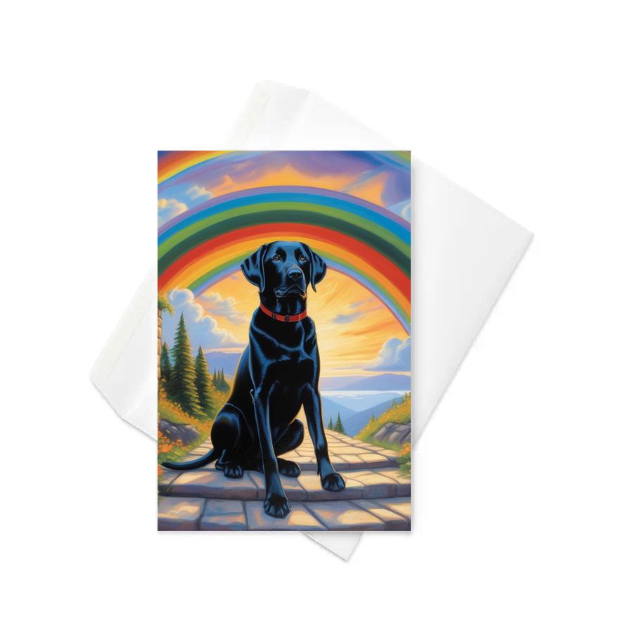 PugMug Custom Black Labrador Retriever Greeting Card