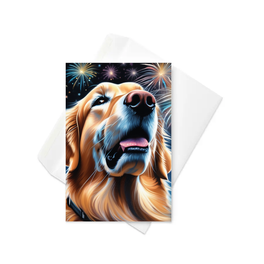 PugMug Custom Golden Retriever Greeting Card