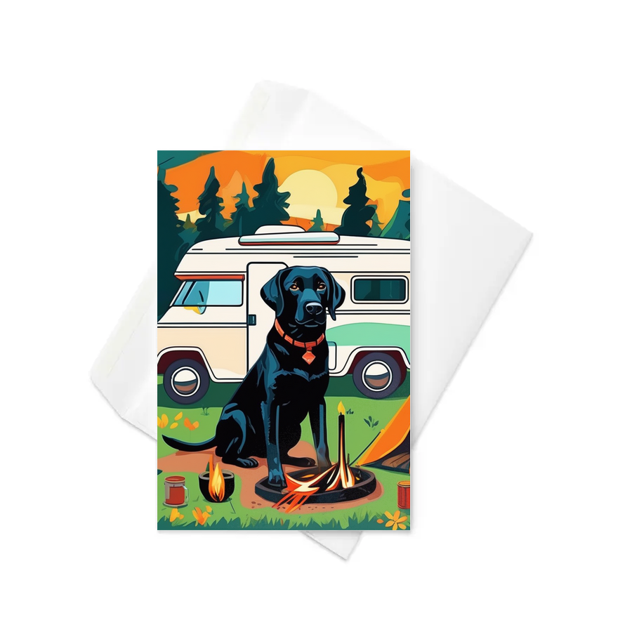 PugMug Custom Black Labrador Retriever Greeting Card