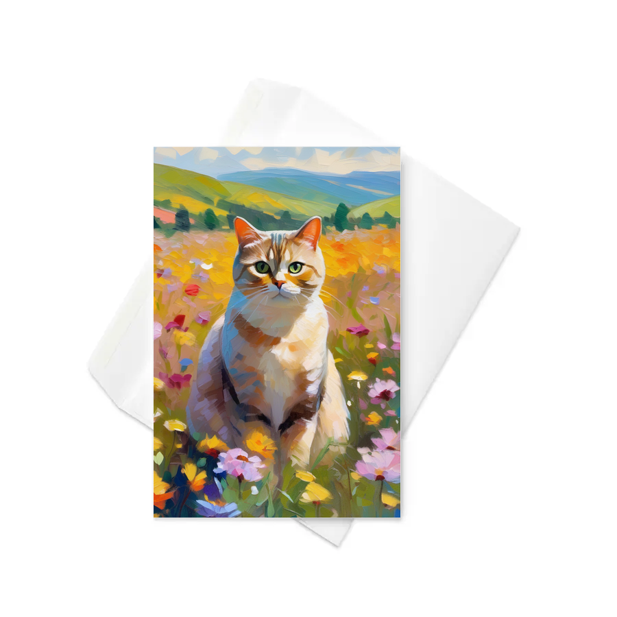 PugMug Custom Tabby British Shorthair Cat Greeting Card