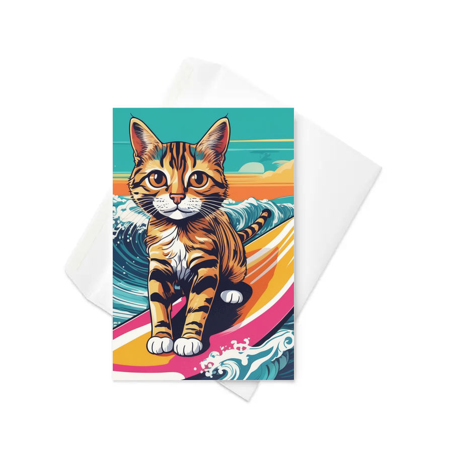 PugMug Custom Tabby Companion Cat Greeting Card