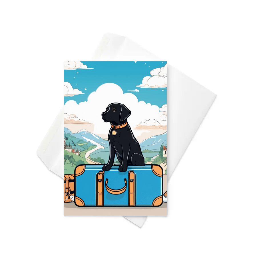 PugMug Custom Black Labrador Retriever Greeting Card
