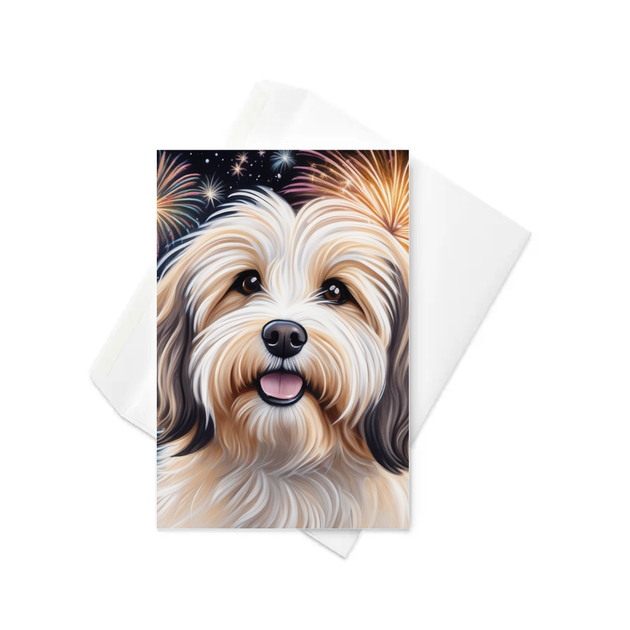 PugMug Custom Tan Havanese Dog Greeting Card