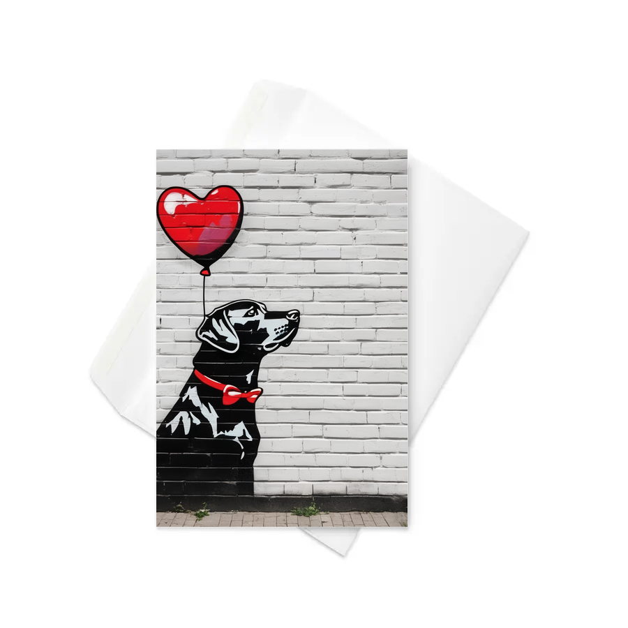 PugMug Custom Black Labrador Retriever Greeting Card