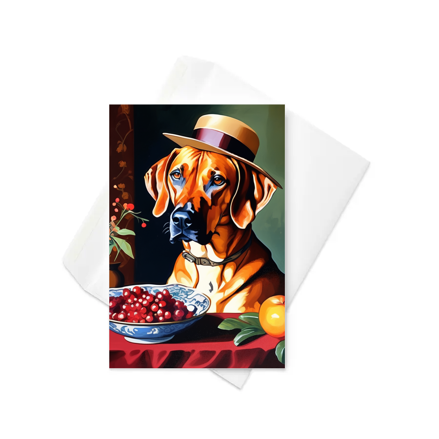 PugMug Custom Rhodesian Ridgeback Greeting Card