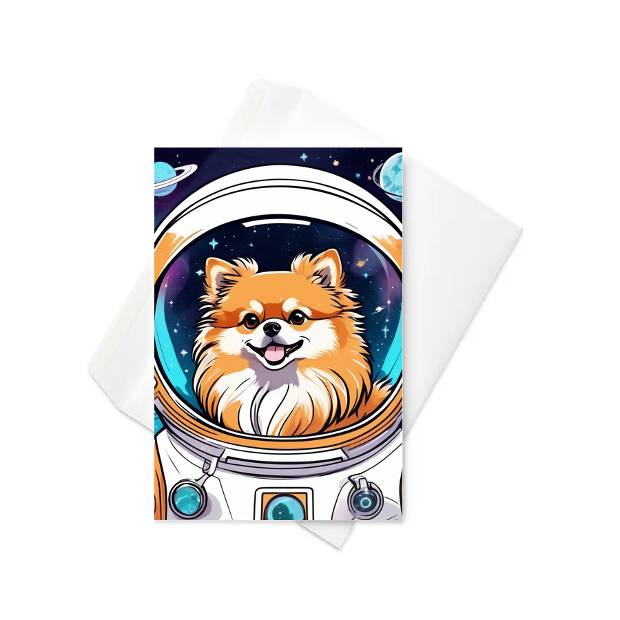 PugMug Custom Tan Pomeranian Greeting Card